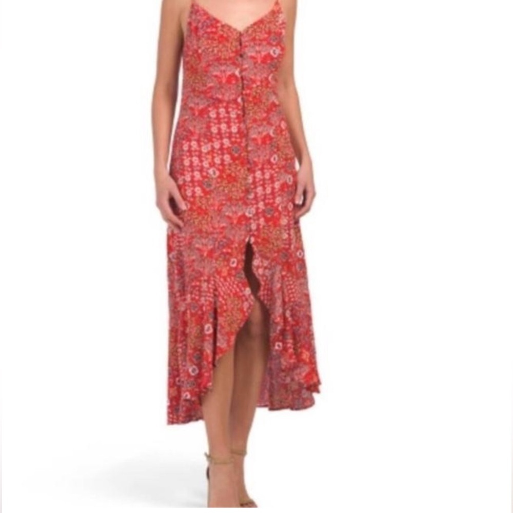 Abel The Lable Lola Red Floral Dress
